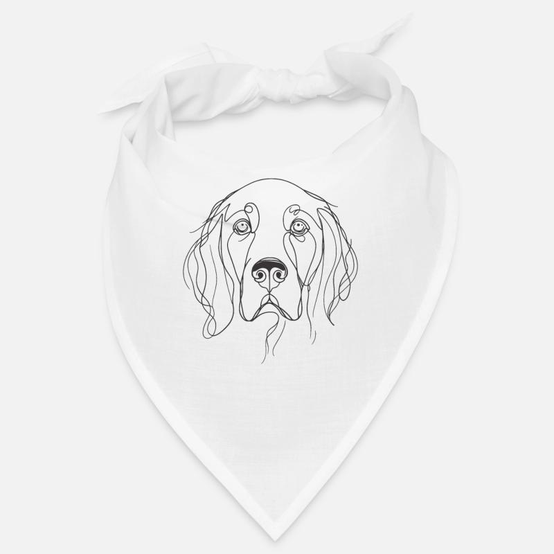 Line Art Setter Setters Anglais Bandana