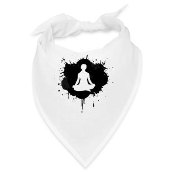 Yoga Liebhaber Skizze - Bandana - Weiß - Vorne