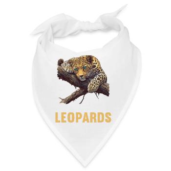 Leoparden Leopard - Bandana - Weiß - Vorne