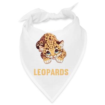 Leoparden Leopard - Bandana - Weiß - Vorne