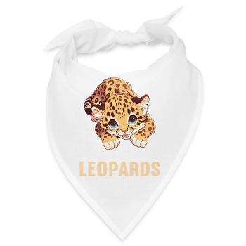 Leoparden Leopard - Bandana - Weiß - Vorne