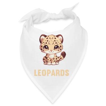 Leoparden Leopard - Bandana - Weiß - Vorne