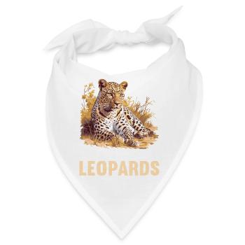 Leoparden Leopard - Bandana - Weiß - Vorne
