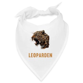 Leoparden Leopard - Bandana - Weiß - Vorne