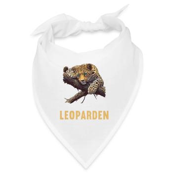 Leoparden Leopard - Bandana - Weiß - Vorne