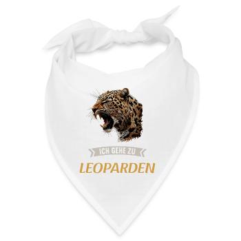Leoparden Leopard - Bandana - Weiß - Vorne