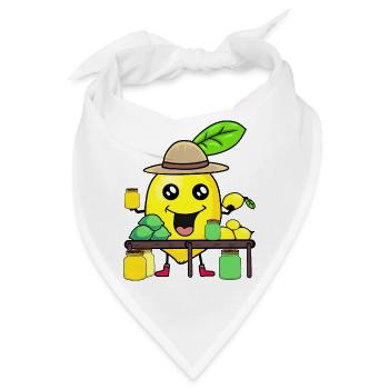 Zitrone Lemonen Saftladen Zitrone Sommer Obst - Bandana - Weiß - Vorne