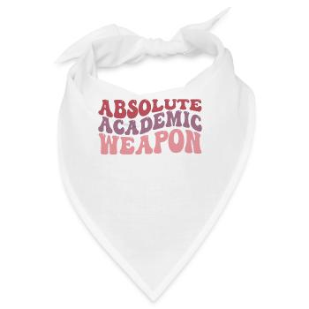 Studenten Absolute Academic Weapon - Bandana - Weiß - Vorne