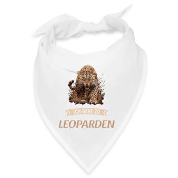 Leoparden Leopard - Bandana - Weiß - Vorne