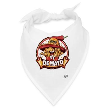Cinco de Mayo: Mayo und Pommes mit Sombrero - Bandana - Weiß - Vorne