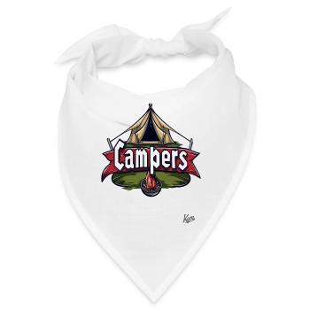 Lagerfeuer und Zelt: Camper Abenteuer - Bandana - Weiß - Vorne