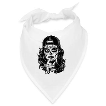 De Los Muertos mit einer Frau für Mexikaner - Bandana - Weiß - Vorne