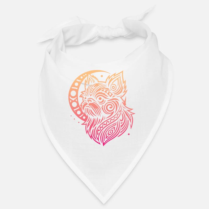 Brussels Griffon Tribal Moon Phases Bandana
