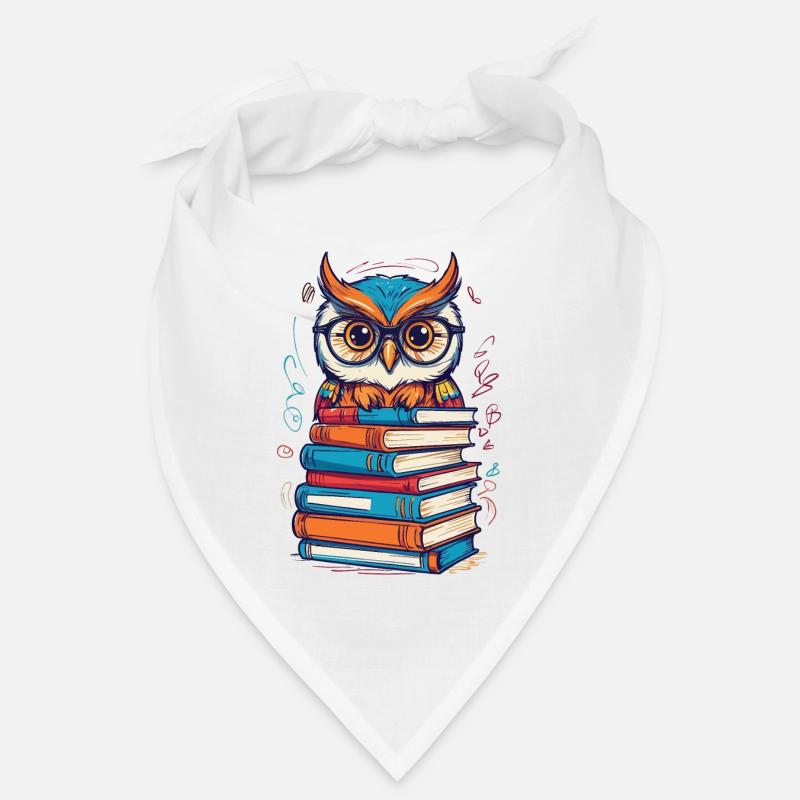 Bücher Eule Süße Buch Illustration Leseratte Bandana