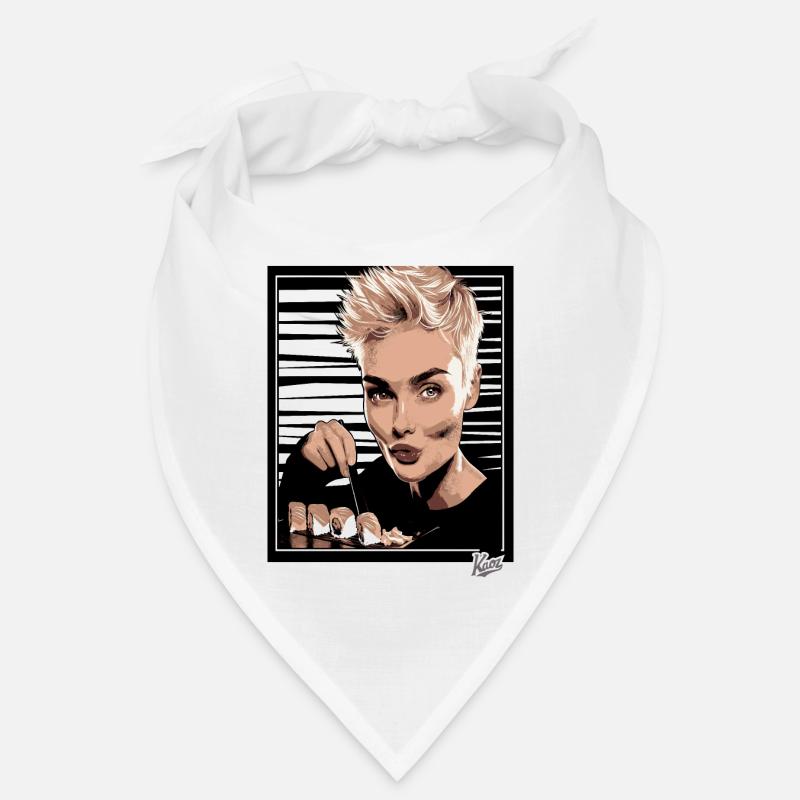 Pixie Cut and Delicious Trendy Sushi Bandana