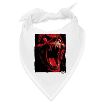Pure Horror und Angst: Vampir Monster - Bandana - Weiß - Vorne
