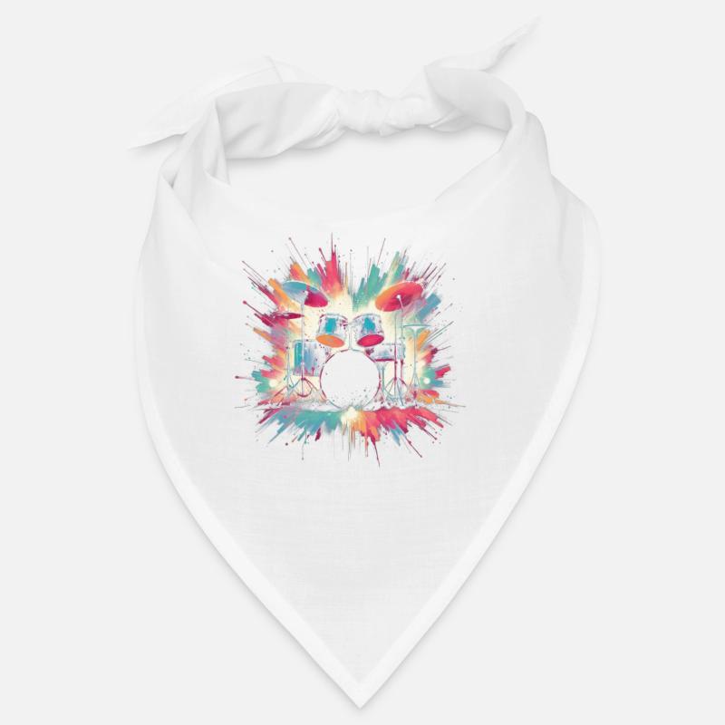 Buntes Abstraktes Drum Set Drummer Drumming Bandana