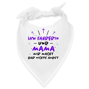 LKW Fahrerin Spruch Fun Lastwagenfahrerin Geschenk - Bandana - Weiß - Vorne
