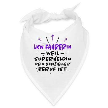 LKW Fahrerin Spruch Fun Lastwagenfahrerin Geschenk - Bandana - Weiß - Vorne