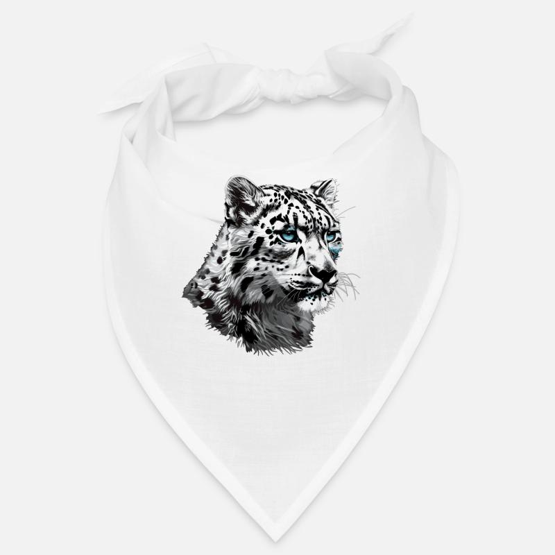 Snow Leopard Schneeleoparden Schneeleopard - Bandana - Weiß