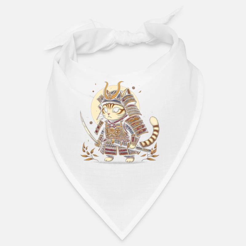 Japanese Samurai Cat Warrior Retro Ninja Bandana