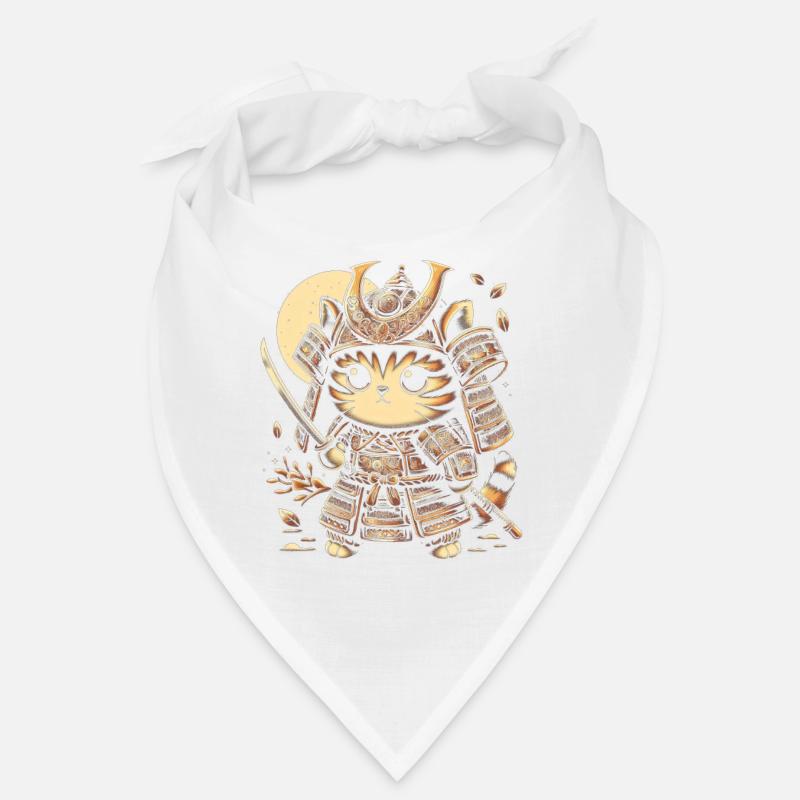 Japanese Samurai Cat Warrior Retro Ninja Bandana