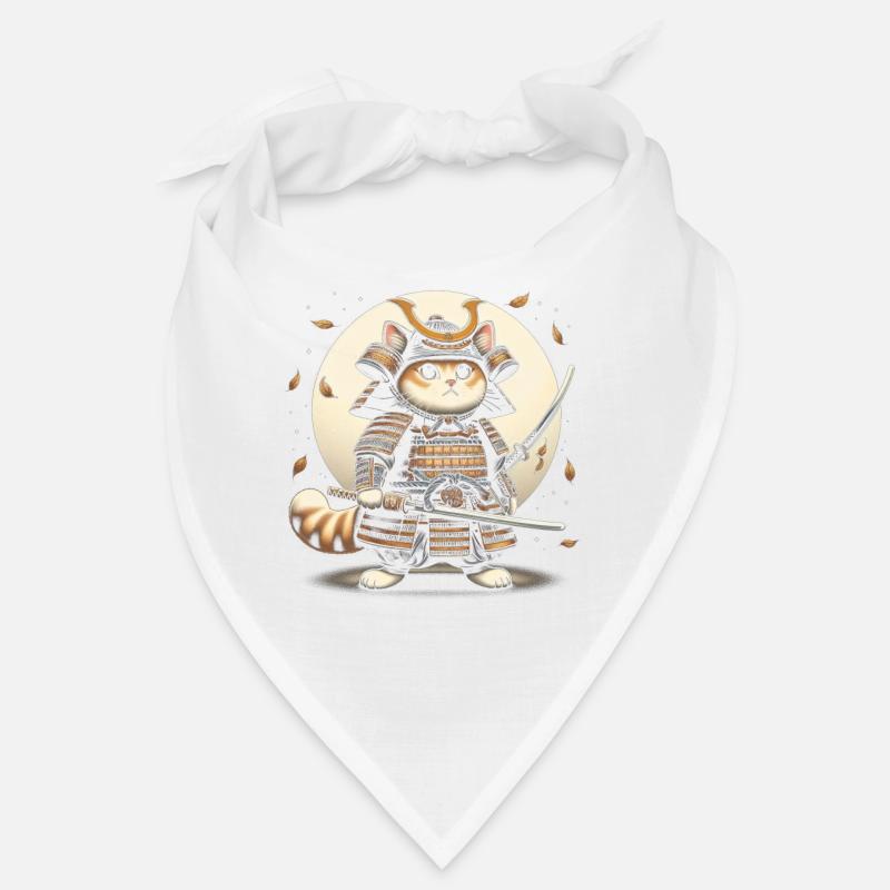 Japanese Samurai Cat Warrior Retro Ninja Bandana