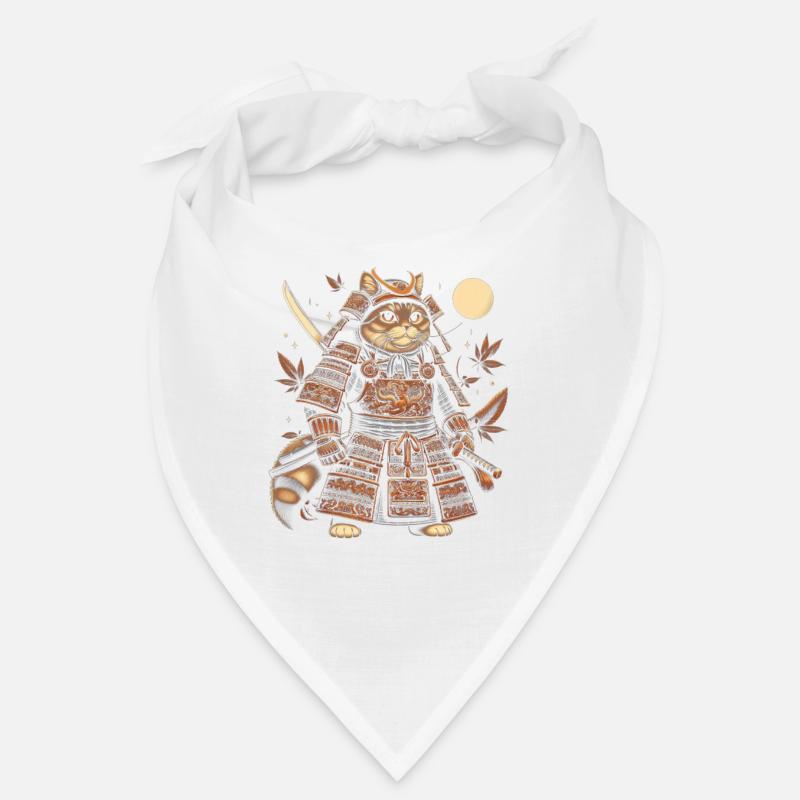 Japanese Samurai Cat Warrior Retro Ninja Bandana