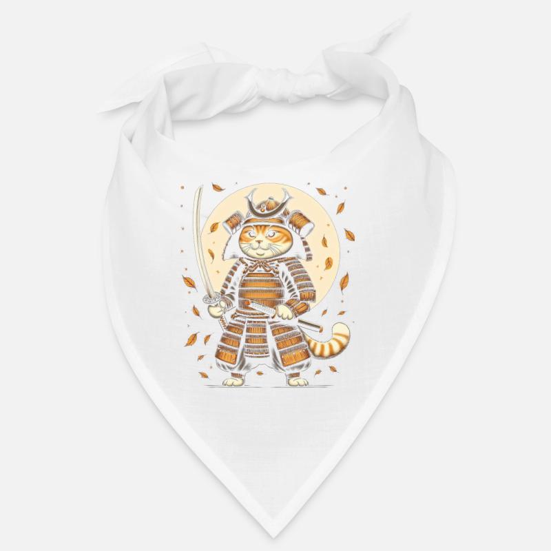 Japonais Samouraï Cat Warrior Retro Ninja Bandana