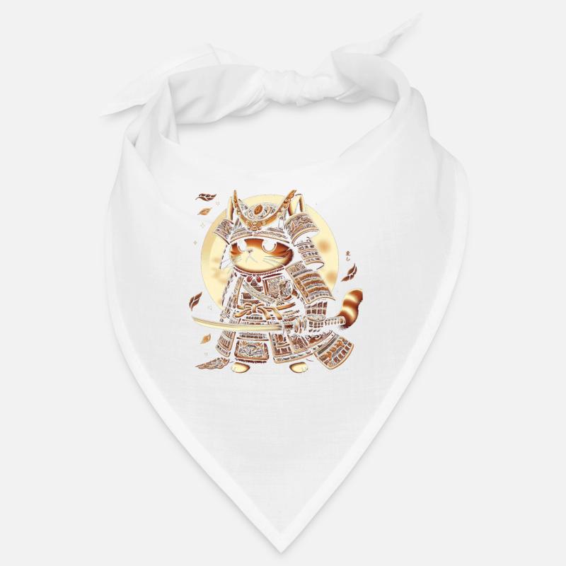 Japanese Samurai Cat Warrior Retro Ninja Bandana