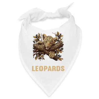 Leoparden Leopard - Bandana - Weiß - Vorne