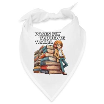 BÜCHER PAGES FLY THOUGHTS TRAVEL - Bandana - Weiß - Vorne