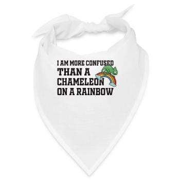 Ich Bin Verwirrter Als Ein Chamäleon - Bandana - Weiß - Vorne