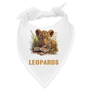 Leoparden Leopard - Bandana - Weiß - Vorne