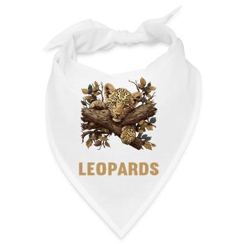 Leoparden Leopard - Bandana - Weiß - Vorne