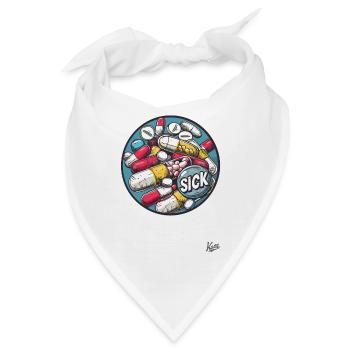 So viele Pillen, Medikamente so krank - Bandana - Weiß - Vorne
