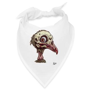 Zombie Straußenvogel Vogel - Bandana - Weiß - Vorne