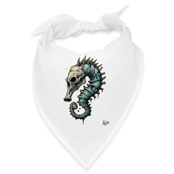 Funny, Freaky, Strange: Zombie-Seepferdchen - Bandana - Weiß - Vorne