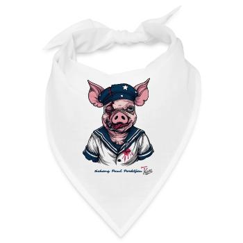 Der Duft eines ramponierten Sau-Seemann-Schweins - Bandana - Weiß - Vorne
