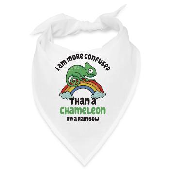 Ich Bin Verwirrter Als Ein Chamäleon - Bandana - Weiß - Vorne
