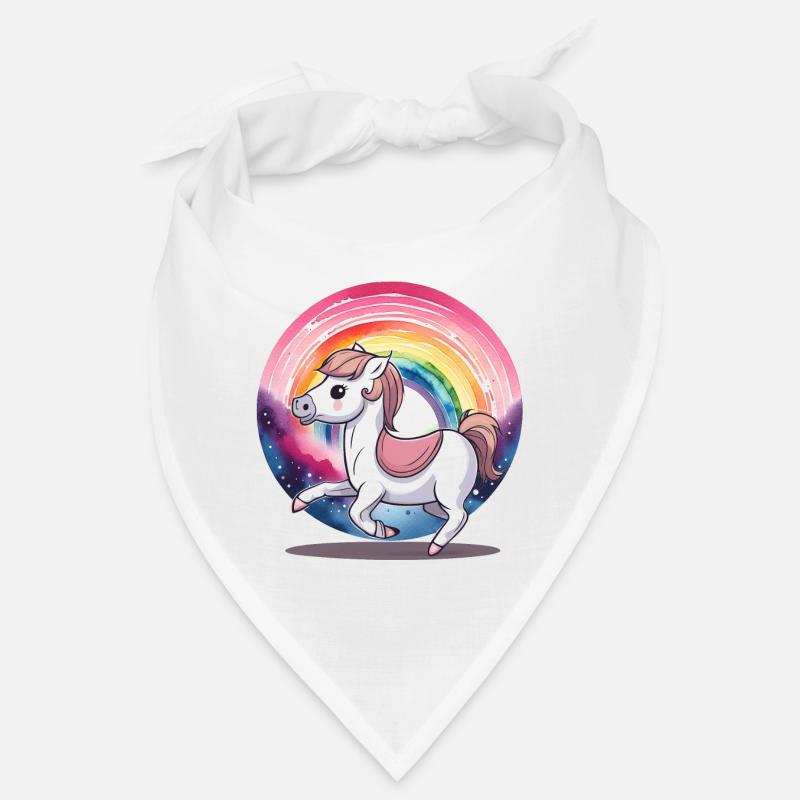 Regenbogen Pferd Pferde Kind Kinder Pony Bandana