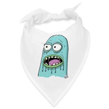 Dummer fauler schleimiger Wurm - Bandana - Weiß - Vorne