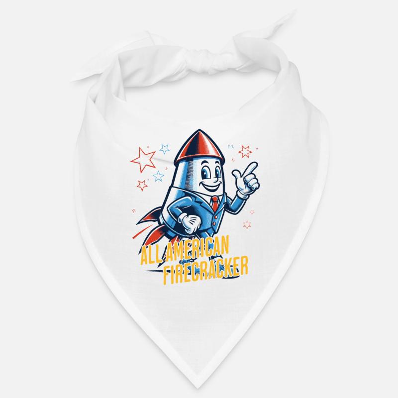 All American Firecracker Retro Vintage Design Bandana