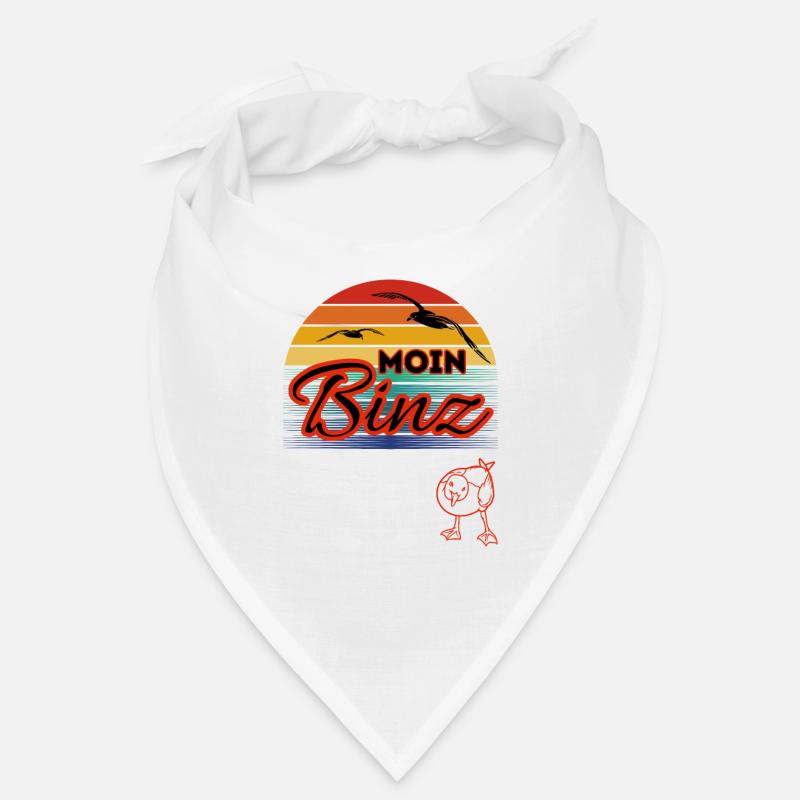 Moin Binz mit Möwe im Retro Style-Insel Rügen/Binz Bandana