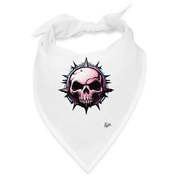 Dunkle Totenkopf Sonne für dunkle Seelen - Bandana - Weiß - Vorne