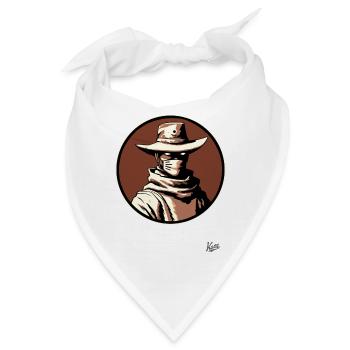 Duell am Mittag Western-Gesichtsmaske Cowboy - Bandana - Weiß - Vorne