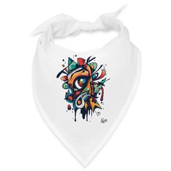 Der Abstrakte Blick der Modernen Kunst - Bandana - Weiß - Vorne