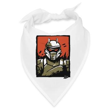 Mecha mechanischer Sci-Fi Robot - Bandana - Weiß - Vorne
