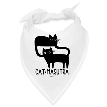 Katze Masutra! - Bandana - Weiß - Vorne