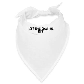 Bowling - Love rolls down the lane - Bandana - Weiß - Vorne